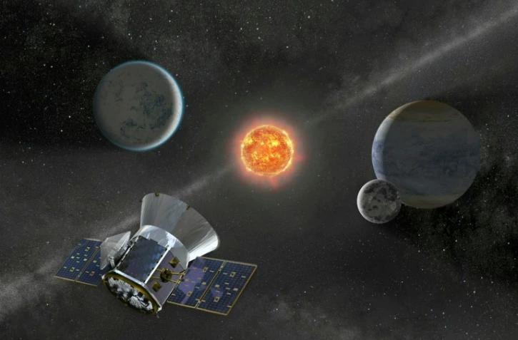 Illustration fournie par la Nasa le 11 avril 2018 montrant le Transiting Exoplanet Survey Satellite (TESS)