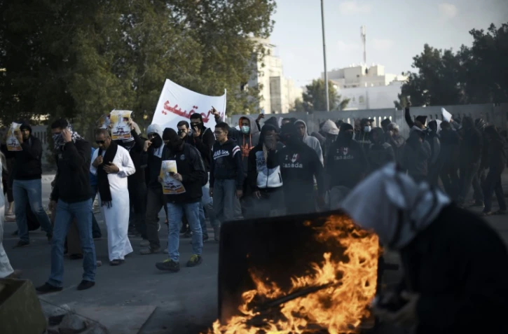 Manifestation au Bahreïn pour le 5e anniversaire du printemps arabe, dans le village de Sitra, le 12 février 2016