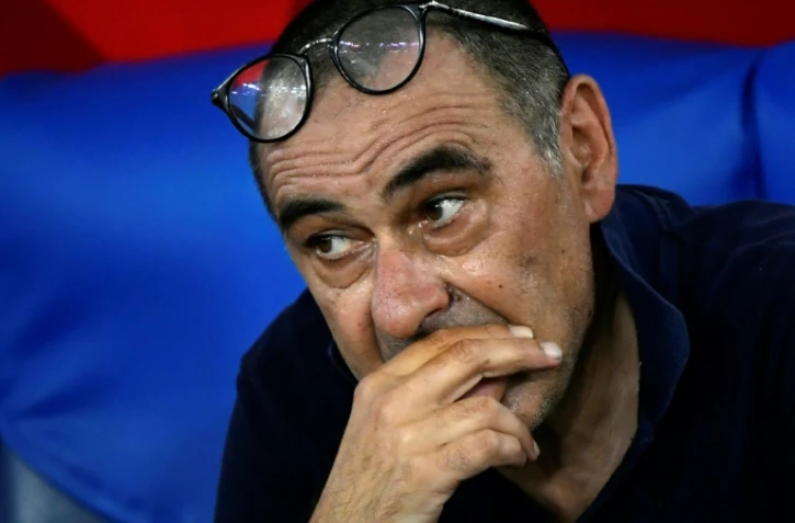 L'entraîneur de la Juventus Maurizio Sarri lors de la finale de la Coupe d'Italie face à Naples, le 17 juin 2020 à Rome