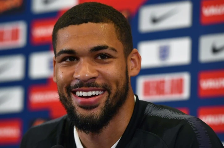 Le milieu de terrain anglais Ruben Loftus-Cheek, en conférence de presse le 22 mai 2018 à St George's Park