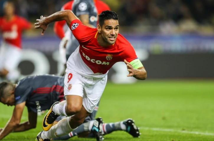 L'attaquant de Monaco Radamel Falcao face à Besiktas en Ligue des champions, le 17 octobre 2017 à Louis-II