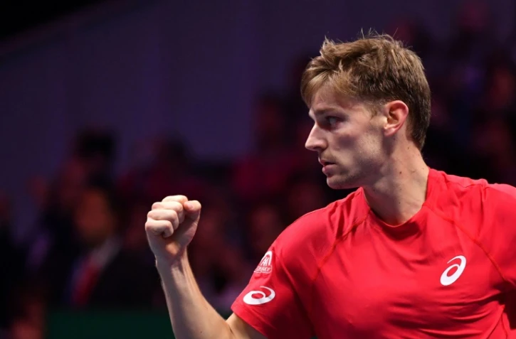 David Goffin impérial contre Jo-Wilfried Tsonga en finale de la Coupe Davis, le 26 novembre 2017 à Villeneuve-d'Ascq