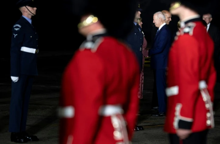 Le président américain Joe Biden à son arrivée à Saint Mawgan (Grande Bretagne) le 9 juin 2021