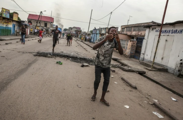 Manifestation dans le quartier de Yolo, à Kinshasa, le 20 décembre 2016