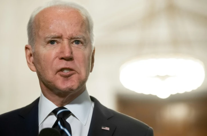 Le président américain Joe Biden au Capitole, le 13 janvier 2022 à Washington