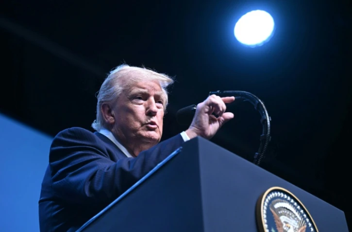 Le président américain Donald Trump s'adresse à la presse lors d'un sommet de l'Otan au complexe présidentiel de Bestepe, à Ankara, le 8 juillet 2026