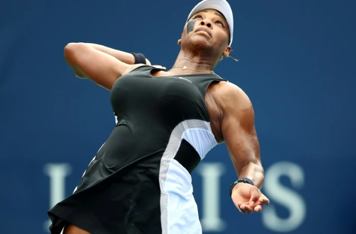 Serena Williams face à l'Espagnol Nuria Parrizas-Diaz à l'Open du Canada, le 8 août 2022 à Toronto 