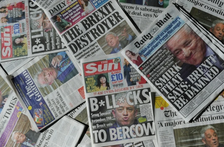 Titres de la presse britannique le 19 mars 2019
