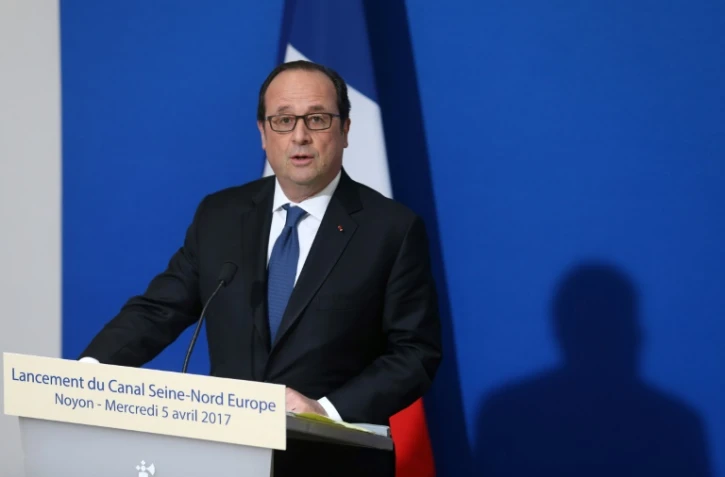 François Hollande lors d'un discours à Noyon, le 5 avril 2017