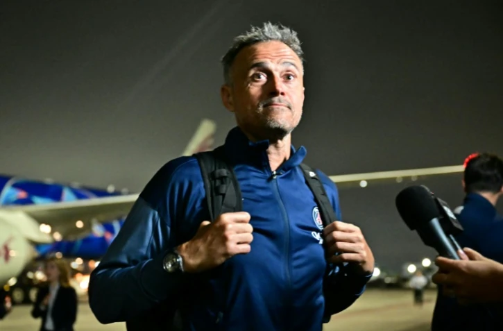L'entraîneur du PSG Luis Enrique à l'arrivée de son équipe à Los Angeles, le 10 juin 2025, pour y disputer le Mondial des clubs