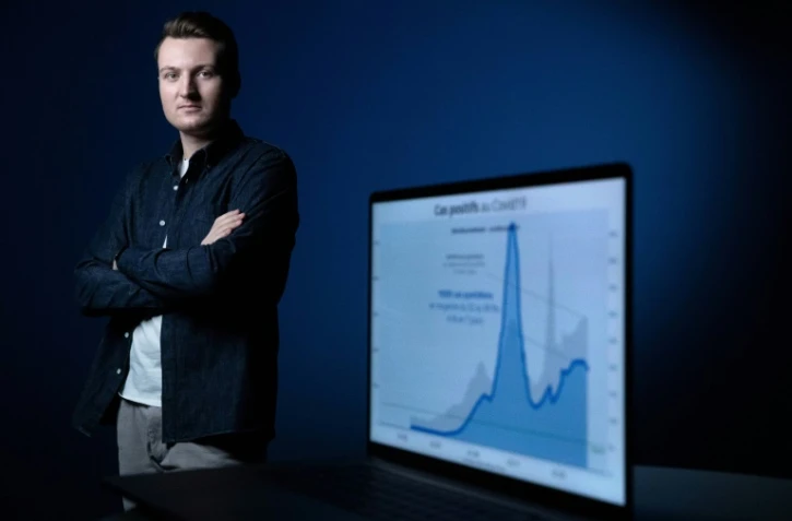 Guillaume Rozier, créateur des sites Vitemadose et de Covidtracker, le 12 février 2021 à Paris