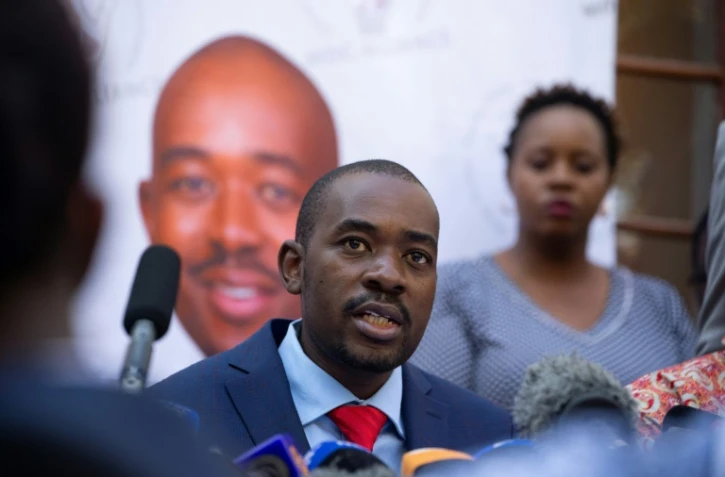 L'opposant et perdant de la présidentielle au Zimbabwe, Nelson Chamisa, Harare, 3 août 2018