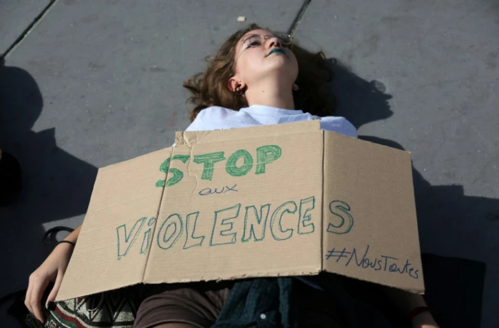 Action organisée par le collectif #Noustoutes, Place de la République à Paris, en septembre 2018