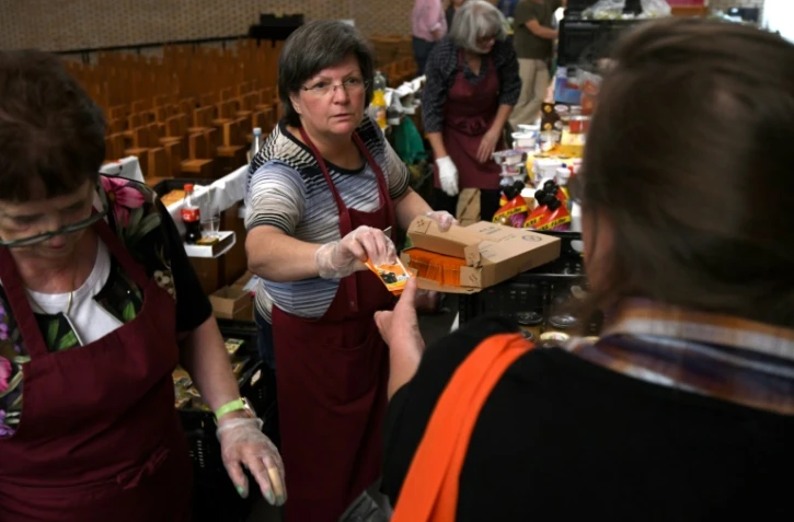 Distribution de nourriture dans une église à Düsseldorf, le 25 août 2017