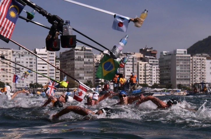 Les concurrentes du 10 km en eau libre, aux JO de Rio le 15 août 2016