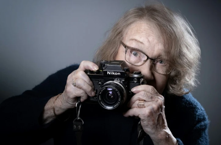 La photographe Sabine Weiss le 15 décembre 2020, à Paris