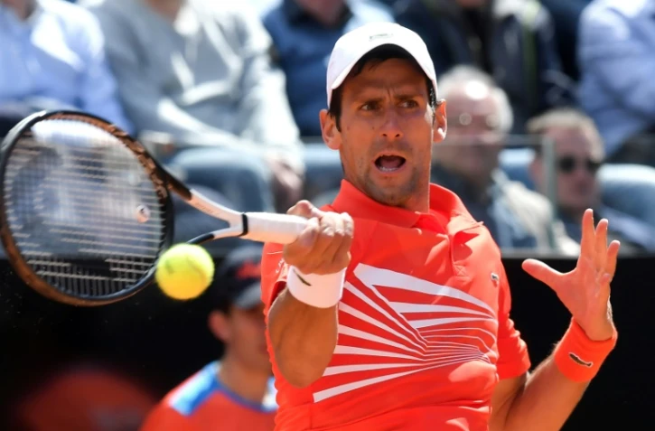 Le Serbe Novak Djokovic face au Canadien Denis Shapovalov, le 16 mai 2019 à Rome