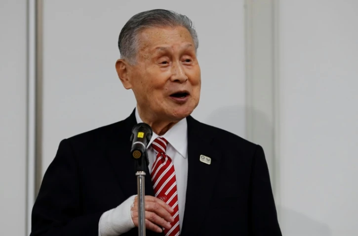 Le président du comité d'organisation des JO de Tokyo, Yoshiro Mori, en conférence de presse à Tokyo, le 4 février 2021