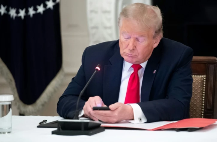 Le président américain Donald Trump lors d'une réunion à la Maison Blanche,le 18 juin 2020