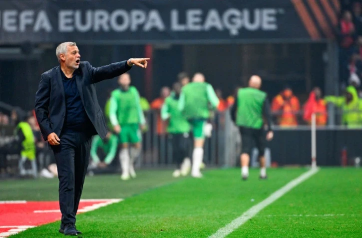 L'entraîneur français de Rennes Bruno Genesio lors de la victoire 3-0 contre le Maccabi Haïfa en Ligue Europa au Roazhon Park de Rennes, France, le 21 septembre 2023