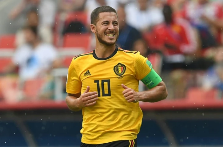 L'attaquant belge Eden Hazard auteur d'un doublé contre la Tunisie, le 23 juin 2018 à Moscou 
