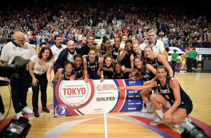 L'équipe de France féminine de basket qualifiée pour les Jeux de Tokyo après sa victoire contre le Brésil le 8 février 2020 à Bourges 