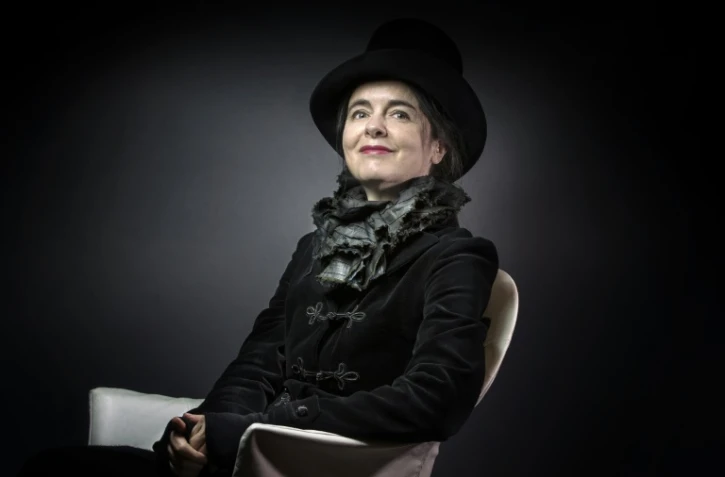 La romancière belge Amélie Nothomb, le 16 février 2016 à Paris