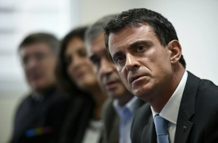 Le Premier ministre Manuel Valls, le 26 octobre 2015 aux Mureaux