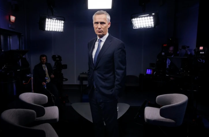 Le secrétaire général de l'Otan Jens Stoltenberg avant un entretien avec l'AFP au siège de l'Otan à Bruxelles le 27 novembre 2023
