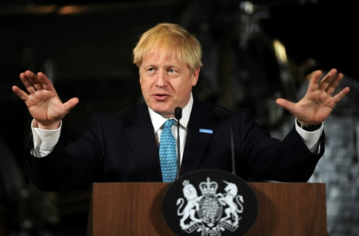 Le Premier ministre britannique Boris Johnson, lors d'un discours Ă Manchester (Angleterre), le 27 juillet 2019