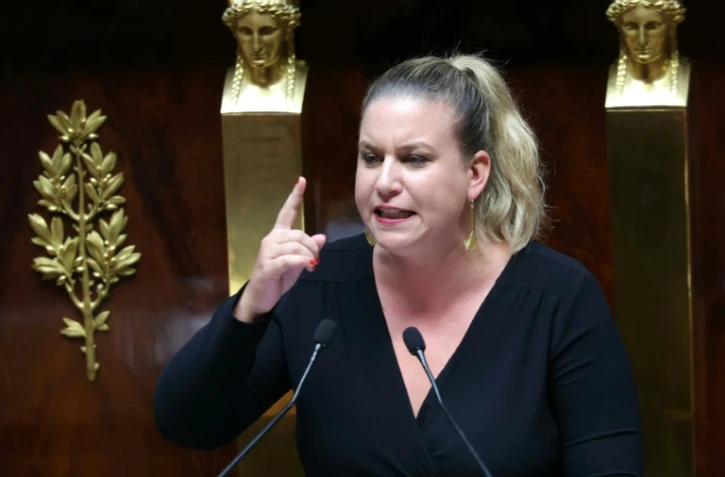 La présidente du groupe LFI à l'Assemblée Mathilde Panot le 1er octobre 2024 à l'Assemblée nationale à Paris