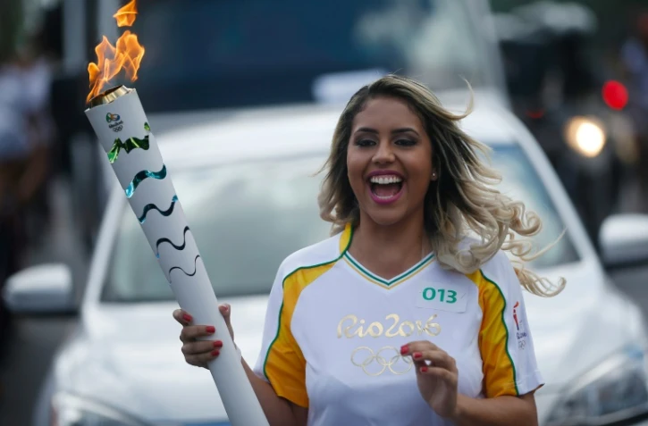 La flamme olympique, le 15 juin 2016, à Belem, au Brésil