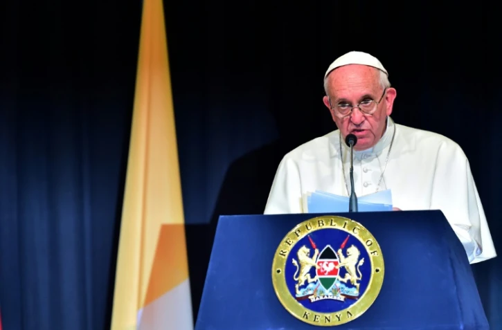 Le pape François fait un discours à Nairobi le 25 novembre 2015