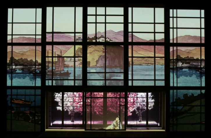 Acteurs et chanteurs lors d'une répétition de "Madam Butterfly" de Giacomo Puccini à la Scala de Milan, le 23 novembre 2016