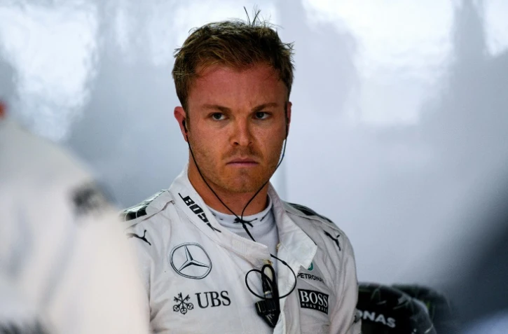L'Allemand Nico Rosberg (Mercedes) lors des qualifications pour le GP d'Allemagne sur le circuit d'Hockenheim, le 30 juillet 2016
