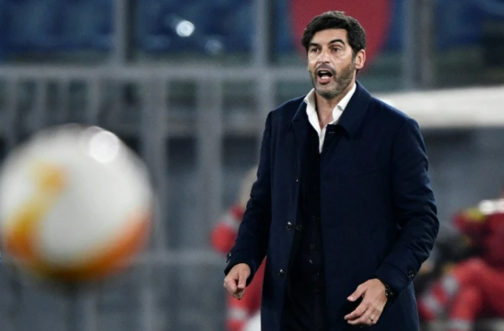 L'entraîneur portugais Paulo Fonseca, alors à l'AS Rome, contre l'Ajax d'Amsterdam en quart de finale retour de Ligue Europa, le 15 avril 2022 à Rome