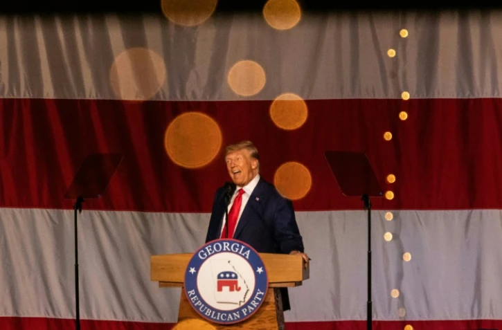 L'ex-président américain et candidat à l'investiture républicaine Donald Trump à une convention de son parti à Colombus, en, Géorgie, Etats-Unis, le 10 juin 2023 