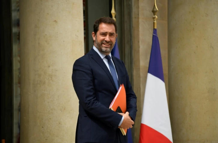 Le secrétaire d'Etat aux relations avec le Parlement, Christophe Castaner, quitte l'Elysée après le conseil des ministres, le 11 juillet 2018
