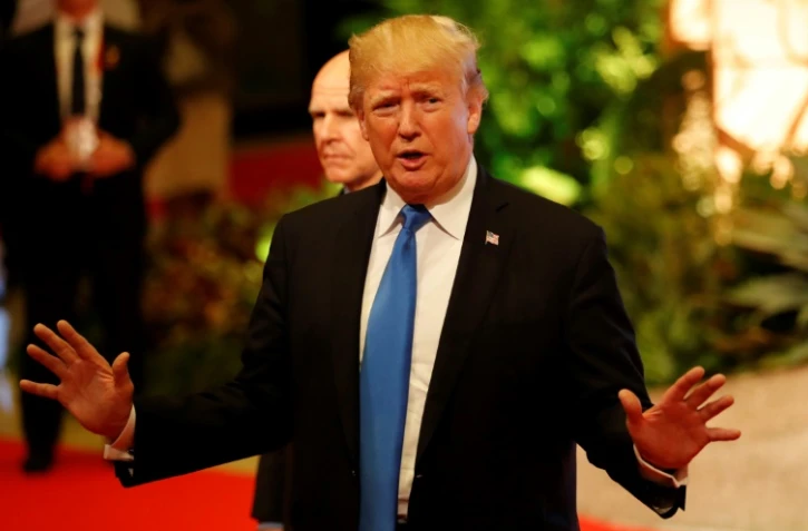 Le président américain Donal Trump à Manille le 14 novembre 2017