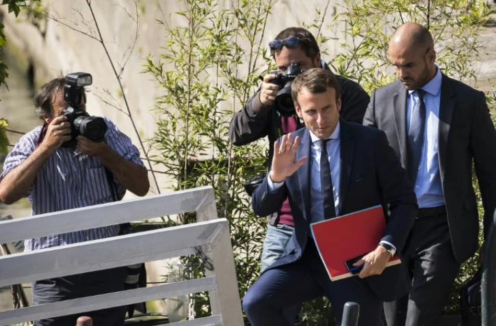 Emmanuel Macron de retour à Bercy après avoir démissionné du gouvernement le 30 août 2016 à Paris 