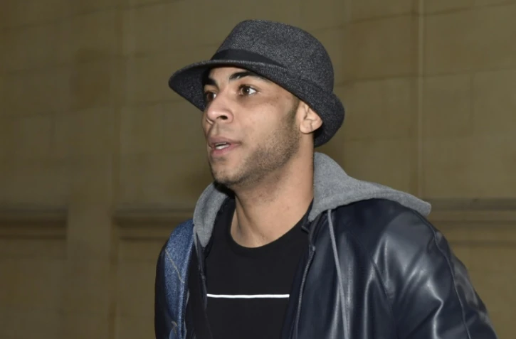 La star du volley Earvin Ngapeth arrive au tribunal à Paris le 22 février 2016