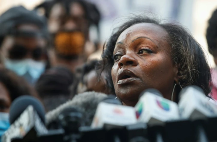 Julia Jackson, la mère de Jacob Blake, lors d'une conférence de presse à Kenosha (Wisconsin) le 25 août 2020