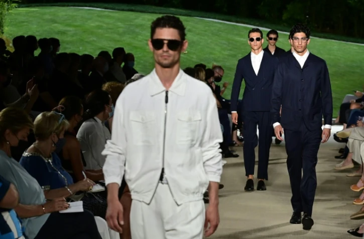 Le défilé de Giorgio Armani à Milan, le 21 juin  2021