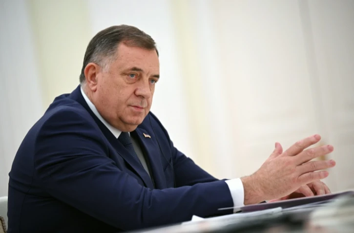 Le chef politique des serbes de Bosnie Milorad Dodik au Kremlin à Moscou le 23 mai 2023