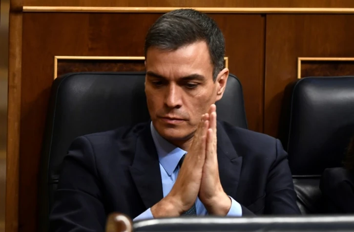 Le Premier ministre espagnol Pedro Sanchez, lors du débat au Parlement sur le budget du gouvernement, à Madrid le 13 février 2019