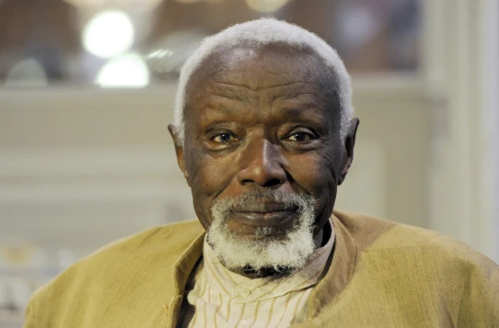 Le sculpteur sénégalais Ousmane Sow le 20 mai 2015 à La Rochelle