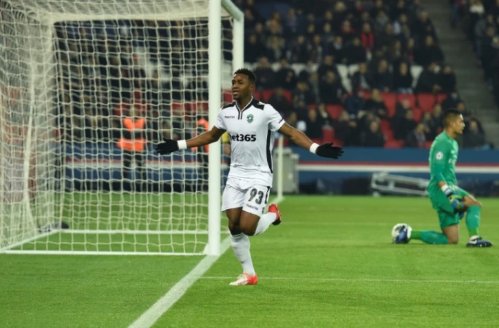 L'attaquant de Ludogorets Virgil Misidjan auteur du premier but contre Paris, le 6 décembre 2016 au Parc des Princes