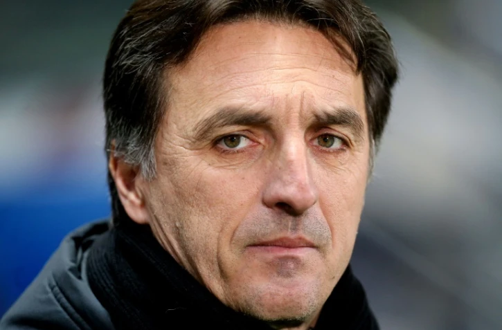 L'entraîneur d'Amiens Christophe Pélissier lors du déplacement à royes le 16 décembre 2017