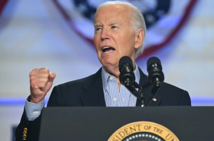 Joe Biden en campagne dans le Wisconsin le 5 juillet 2024