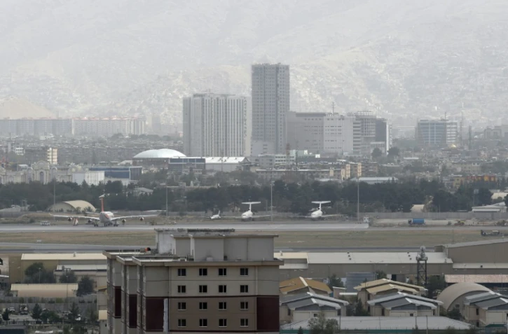 Des avions de ligne sur le tarmac de l'aéroport de Kaboul, le 14 août 2021 en Afghanistan